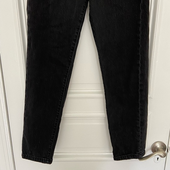Zara Mom Fit Straight Leg Black Denim Collection Jeans Pants Zipper Fly Size 2 - Picture 6 of 11